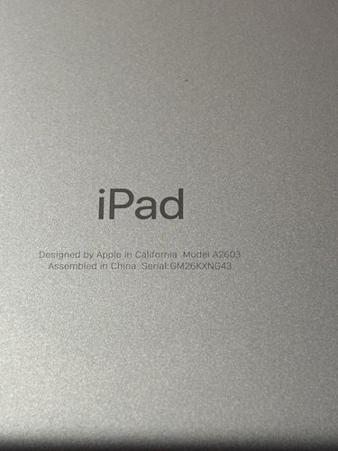 🎶Apple iPad 9 9th Gen A2603 2021 64GB Wi-Fi CELLULAR Verizon Space Gray *TESTED - Afbeelding 5 van 9