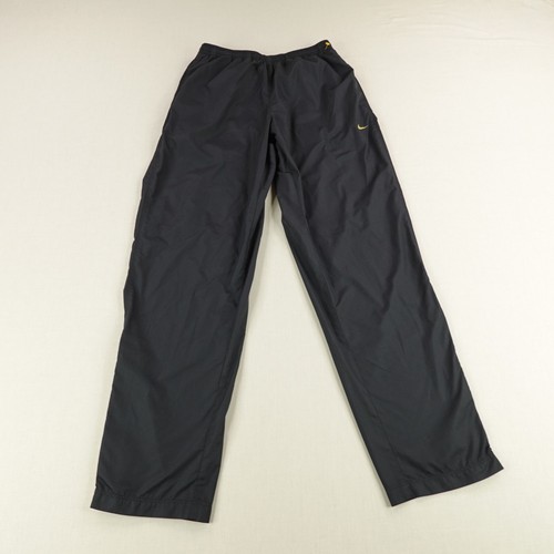 Vintage Nike Pants Mens Medium Black Clima Fit Track Windbreaker Ankle Zip Y2K