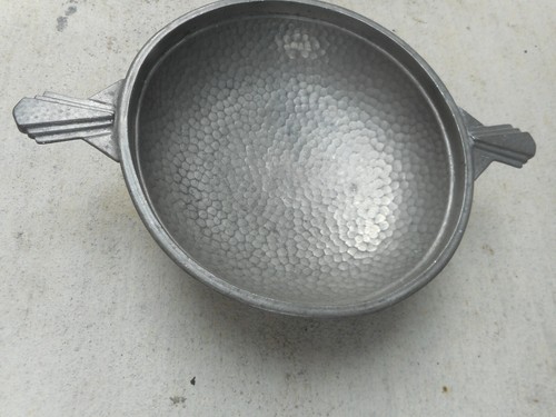 Antique ART DECO Hand Hammered Pewter Sugar Bowl A. E. Poston & Co. LTD. 1930's - 第 4/4 張圖片