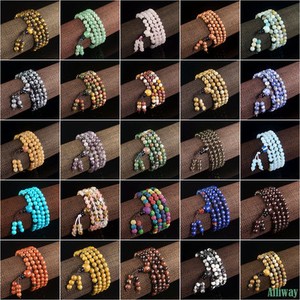 Natural-Gemstone-Stretchy-Beaded-Bracelet-Necklace-6mm-108-Prayer-Healing-Beads