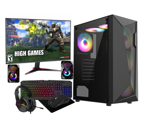 Schneller Gaming PC Bundle Intel Quad Core i5 16GB 128GB SSD 1TB HDD 4GB GT730 22'' - Bild 2 von 11