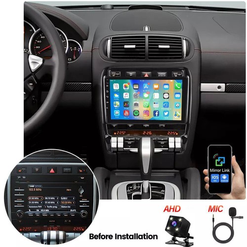 For 2002-2010 Porsche Cayenne WiFi CarPlay Radio Android 13.0 RDS GPS Navi AHD - Picture 2 of 20