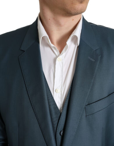 Dolce & Gabbana Elegant Green Martini Two-Piece Wool Men's Suit Authentic - Picture 4 of 6