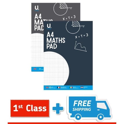 A4 Maths Paper - Quality School Grid Page Squared Notepad Graph Single Book - Picture 5 of 7