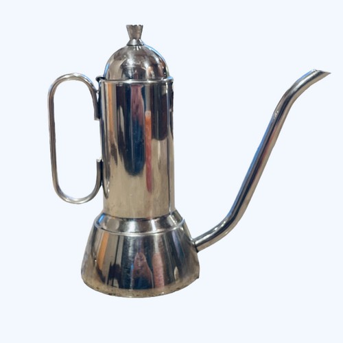 Inox Schwanenhals Herdplatte Türkische Kaffeemaschine Vintage Italien Edelstahl 8,5 Zoll