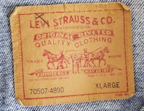 Vintage 90s LEVIS Denim Trucker Jacket 70507 | Mens Size XL USA Made Heavy Denim - Picture 7 of 7