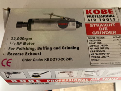 Kobe Straight Die Grinder Model no GD24-250 collet size 6mm Free Speed 22,000