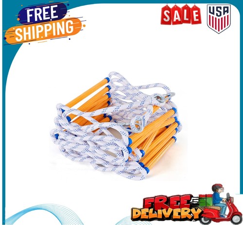 Emergency Fire Escape Ladder, 26.2FT Rope Ladder, Flame Resistant Safety