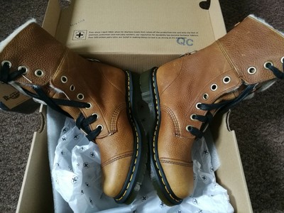 dr martens aimilita fur lined boots tan