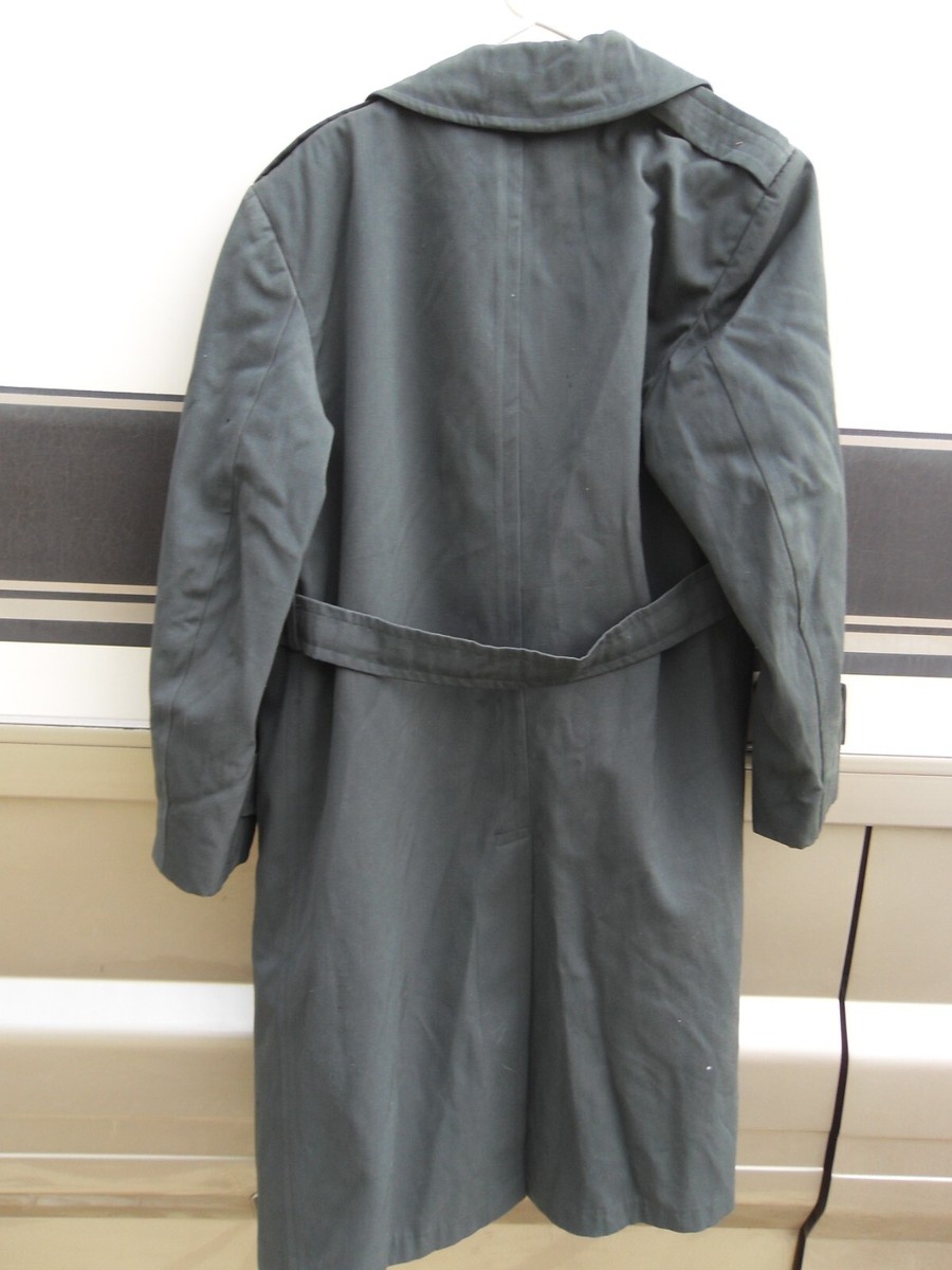 US ARMY CLASSIC GREEN TRENCH COAT OVERCOAT 8405-782-2907 42 REG