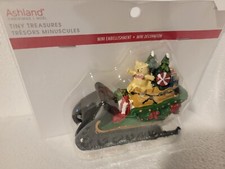 Ashland Christmas Tiny Treasures Figure Santa's Sleigh Christmas Figure 4" NEW