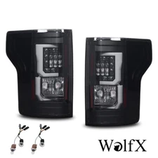 LED Tail Lights Assembly For 2015-2020 Ford F-150 Black Smoked Rear Brake Lamps