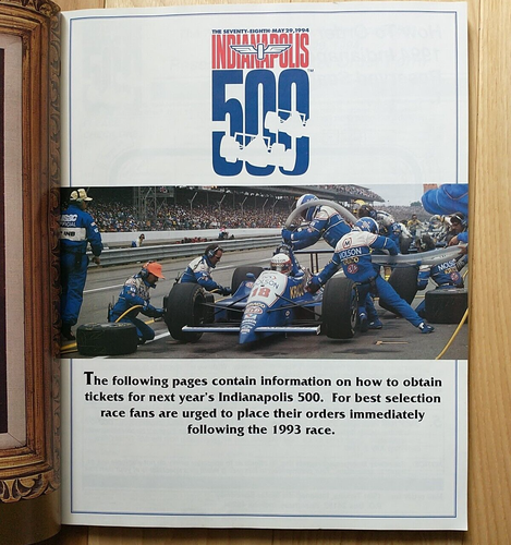 1993 77th Indianapolis 500 Official Racing Program Emerson Fittipaldi - Picture 4 of 9