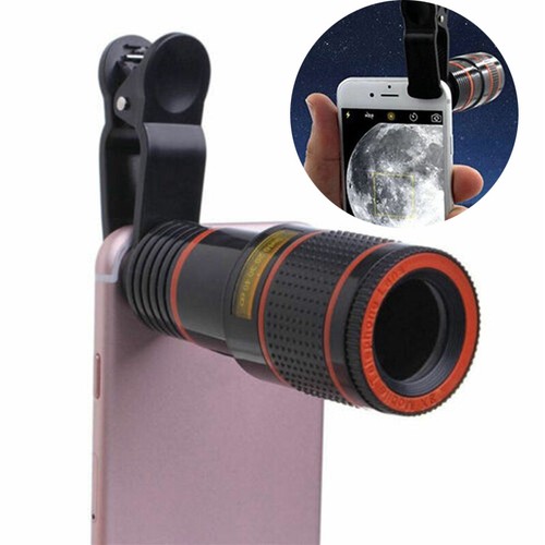 Mobiles Teleskop Fokussierung Tele iPhone 12x Kamera Objektiv HD Clip-on HD - Bild 1 von 8