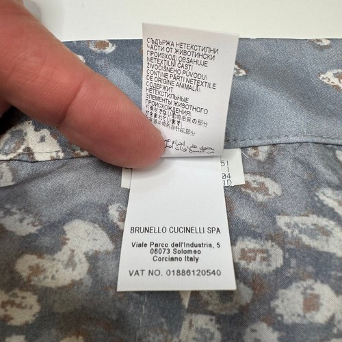 NWT $2695 Brunello Cucinelli Celeste Printed Silk Wrap Midi Skirt F/W22 sz 42 6 - Picture 15 of 20