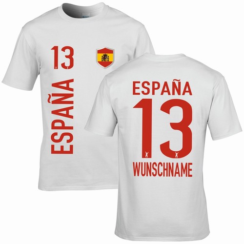 FanShirt SPANIEN Trikot Kinder Druck Nummer Name Jersey WM SPAIN EM FanShirts4u - Bild 17 von 19