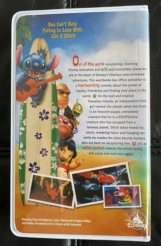 Disney Store ~ Lilo & Stitch Journal ~ BN ~ VHS Case Inspired - Picture 2 of 6