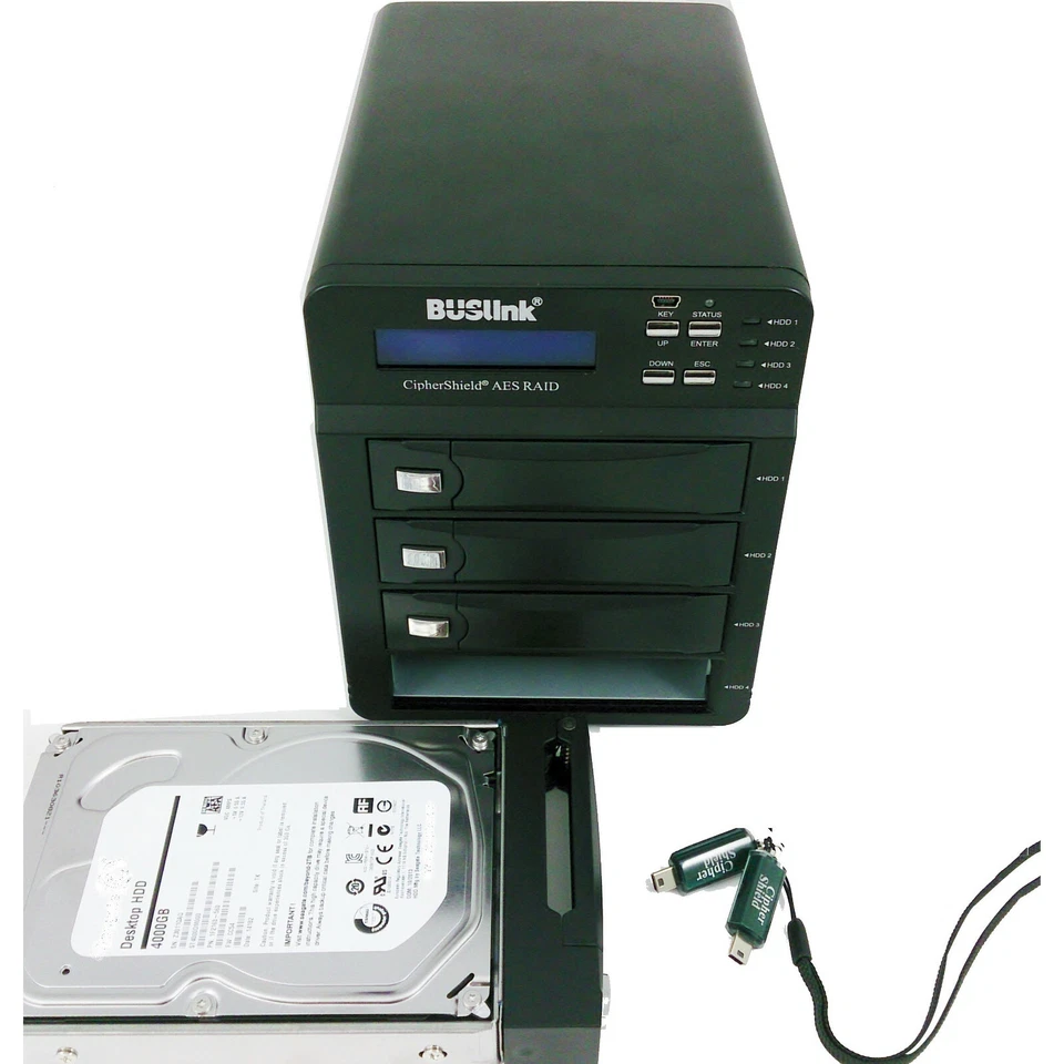 120 TB 4 Bay RAID FIPS 140-2 HIPAA 256-bit AES USB 3.0/eSATA Hardware Encrypted - Image 4 of 4