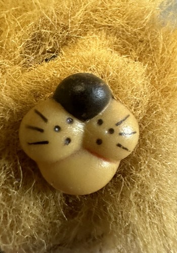 VTG 1980 Lion Finger Grabber Small Pencil Topper Clip Hugger Plush Toy Korea - Picture 14 of 23