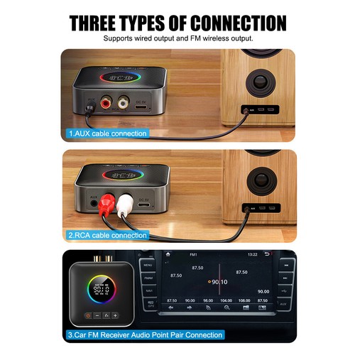 Bluetooth 5.4 Transmitter Receiver Audio Adapter Long Range for TV Home Stereo - Picture 9 of 18