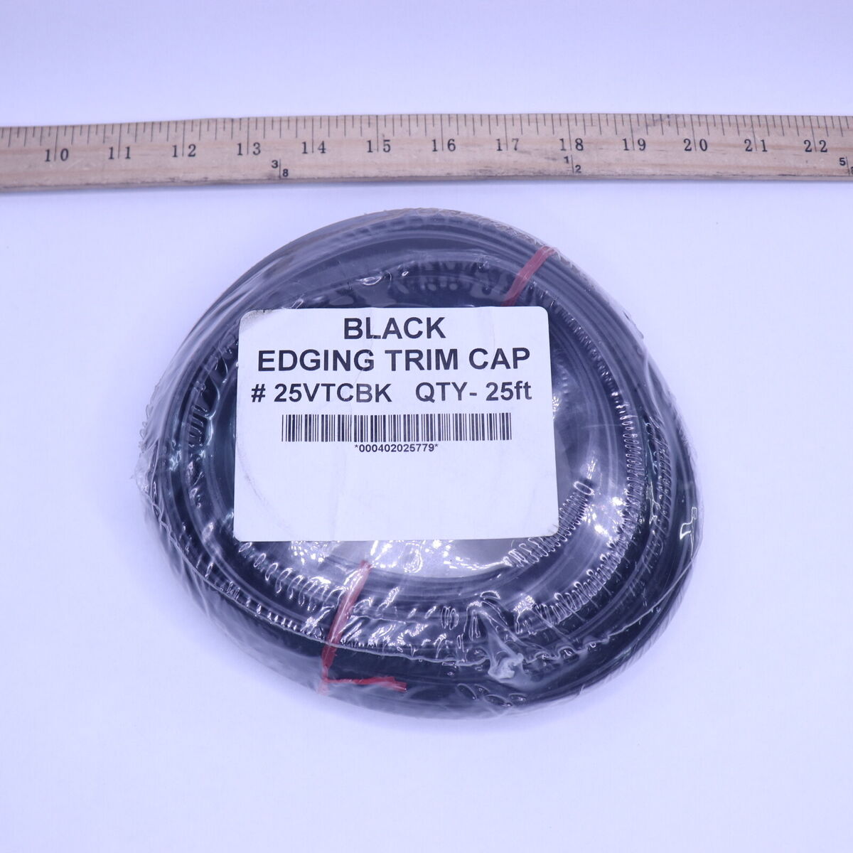 COL-MET 25 ft. Black Vinyl Trim Cap Edging COL-MET 25 ft. Black Vinyl Trim Cap Edging