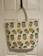 Pineapple Tote, Pineapple Bag, Large Pineapple Tote, Double Handles, Summer Bag