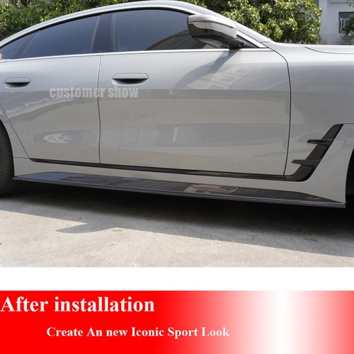 Alerón labial de extensión faldones laterales de carbono real para BMW G26 430i M Sport 2021-2024 - Imagen 6 de 15