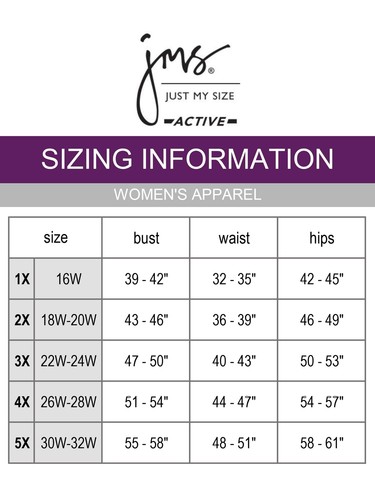 Just My Size Plus Size Cotton Jersey Shorts Pull-on Gym Shorts 7" Inseam - Picture 4 of 4