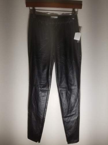 Bar III Blemished Faux Leather Black Pant Size XXS NWT - Picture 2 of 14