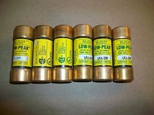 6pc Bussmann Low Peak Yellow Fuse LPJ-2SP    2AMP
