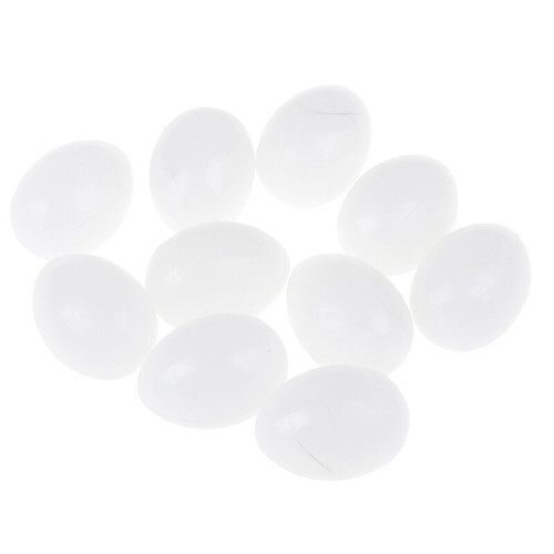 10x White Solid Plastic Solid Pigeon Eggs Dummy Fake Eggs Hatching Supplies^R1 - Bild 10 von 10