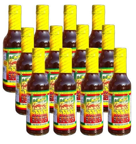 Baba Roots Herbal Drink 100% all Natural - NEW PACKAGING - 5 fl oz (12 PACK ) - 第 1/4 張圖片