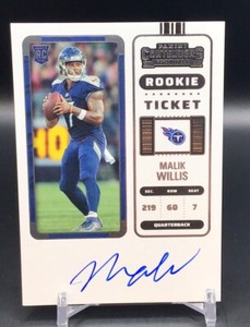 2022 Panini Contenders #129 Malik Willis RC On Card AUTO