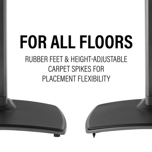 SANUS WSSE3A1 Height-Adjustable Speaker Stand for Sonos Era 300™ Black, Single - Picture 7 of 9