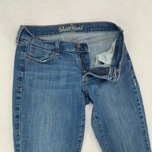 Jeans donna Old Navy Sweetheart blu denim skinny sbiadito baffi taglia 4 corti - Foto 6 di 12