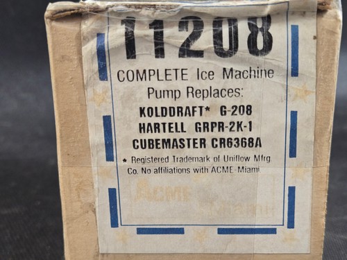 11208 COMPLETE ICE MACHINE REPLACEMENT PUMP