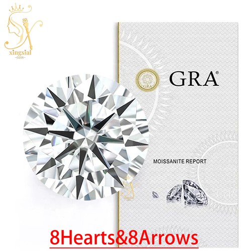 Fancy Cut Round Shape Moissanite Loose Stone White D Color VVS Gemstone For Ring - Picture 13 of 20