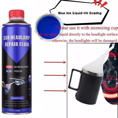 Kit Lucidatura Polimero Pulizia Rinnova Fari Elimina Graffi Fanali Auto 500ml - Foto 7 di 15
