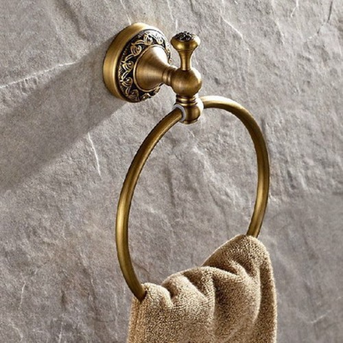 Antique Brass Carved Bathroom Accessories Set Bath Hardware Towel Bar sset007 - Picture 9 of 46