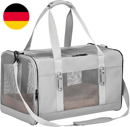 Petsfit Transportbox Katze Für Auto, Hundetasche Mit Sicherheitsgurtschnalle Tra - Bild 9 von 12