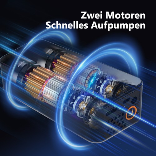 9000mAh Elektrische Luftpumpe Akku Kabellos Auto Reifen Druckluft Luftkompressor - Bild 3 von 13