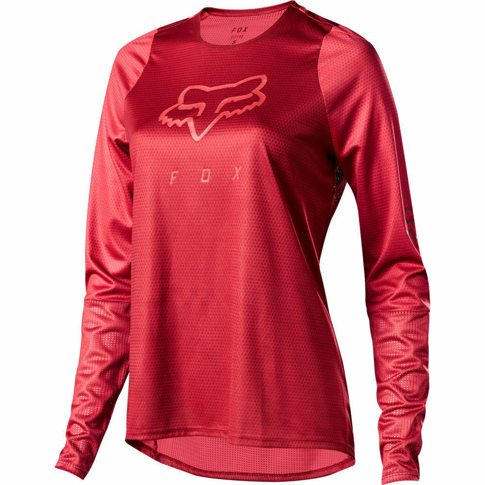 Fox Racing Women's Defend Long Sleeve L/S Jersey Cardinal