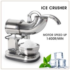 Electric Ice Cube Crusher Shaver Machine Big Capacity 440lbs Snow Cone Shaving