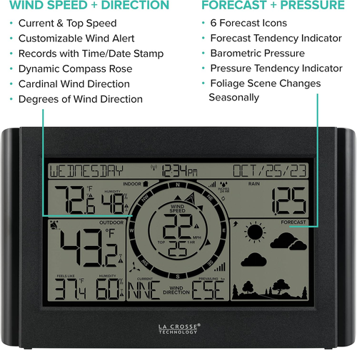 328-96087-INT Black & White Professional Weather Station - Picture 11 of 12