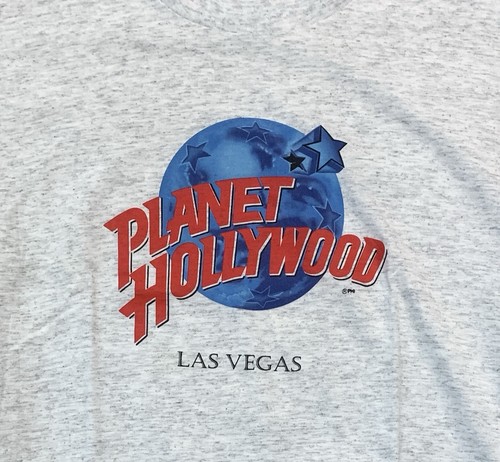 Planet Hollywood Los Vegas Resort & Casino T-shirt Size Medium Heather Gray - Picture 2 of 6