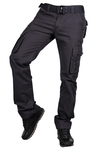 2025 Herren Camouflage Army Hose Freizeit Baumwoll Pants Cargohose mit Gürtel-DE - Bild 23 von 55