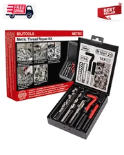 BILITOOLS M10X1.25 Thread Repair Kit, HSS Drill Helicoil Repair Kit Metric
