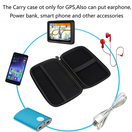 Shockproof Hard Zipper Travel Pouch Case EVA Soft Cover for GPS Navigator Kindle - Picture 10 of 12