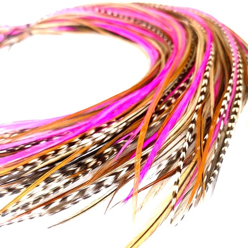 50 pz. Estensioni capelli piuma 10""-14"" + kit fai da te, Whiting Farms - colore a scelta - Foto 29 di 80