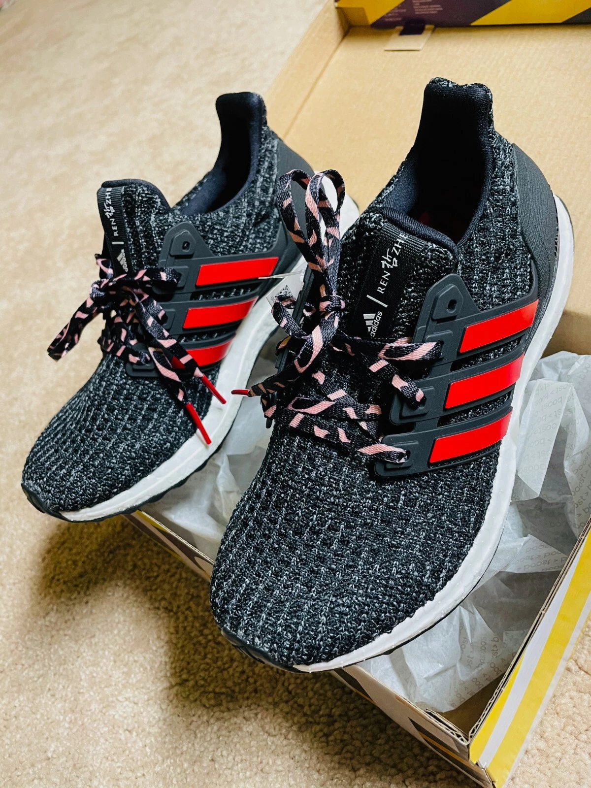 Adidas Ultraboost REN ZHE scarpe da corsa ragazze sneakers gioventù taglia 4 NUOVE